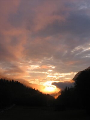 Abendhimmel in der Kundler Klamm